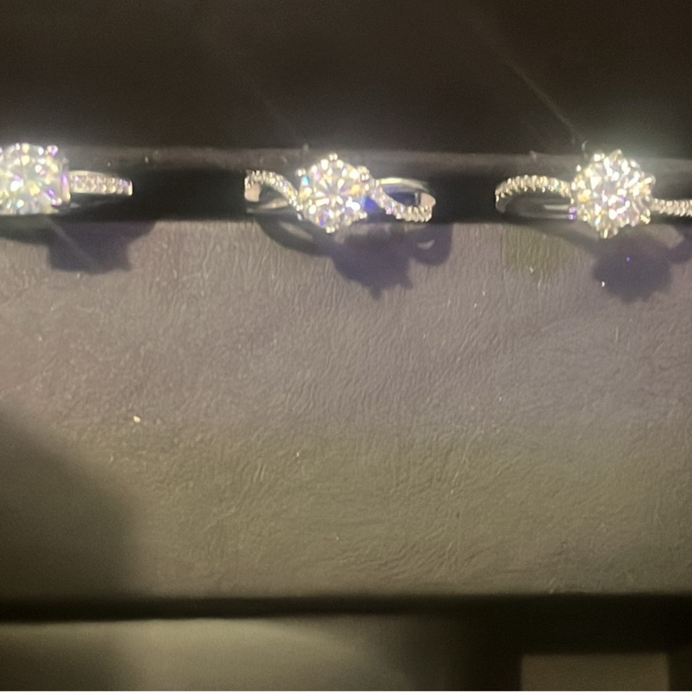 moissanite diamond Silver Women's Ring